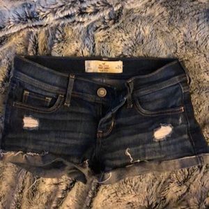 Darkwash hollister shorts